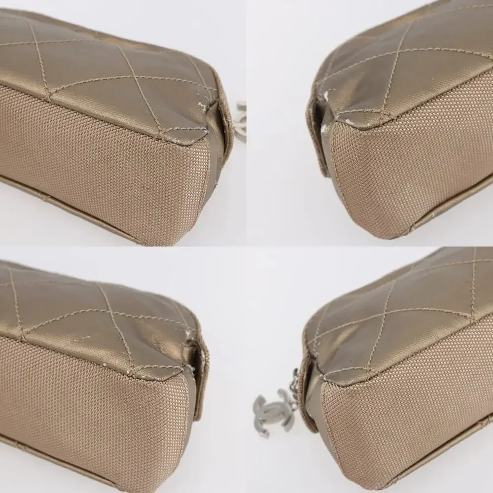 Chanel Leather Paris Biarritz Pouch Gold